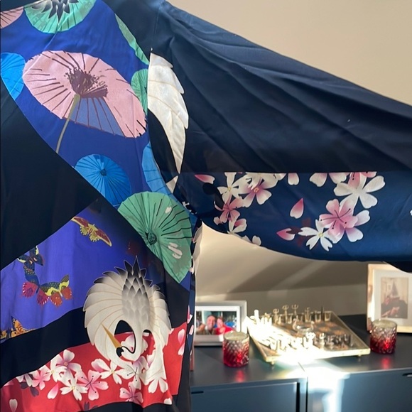 ANNE NAMBA Multicolored 3/4 Sleeve Asymmetrical Blouse - Picture 6 of 6